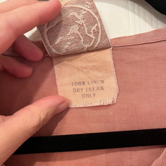 J Morgan Puett Linen Midi Dress Long Sleeve Snap Front Women's No Size OSFA? - Picture 3 of 14